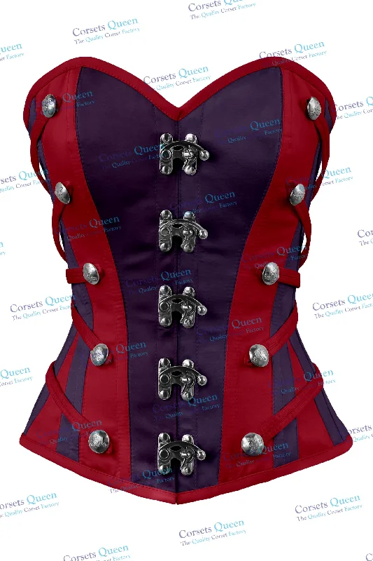 Modern - design corsets with a minimalist aestheticAisling Satin Overbust Corset With Buckles