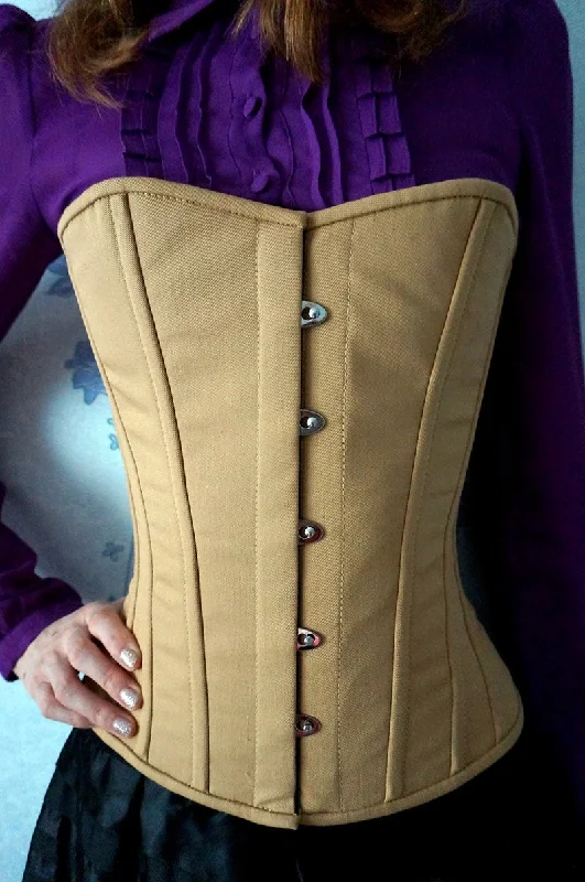 Vintage cotton halfbust steel-boned authentic heavy corset, different colors. Gothic, steampunk, historical Victorian, prom corset