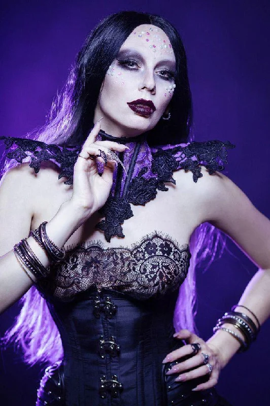 Modern - design corsets with a minimalist aestheticWarrior Underbust Steel Boned Corset In Taffeta With Matte Hip Panels
