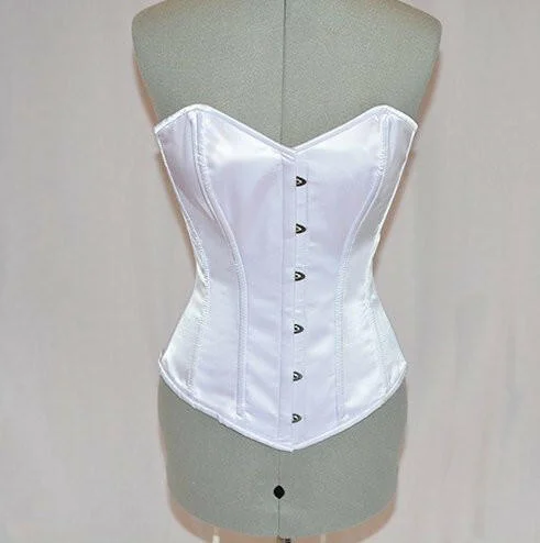 Classic satin overbust authentic corset. Steel-boned corset for tight lacing.