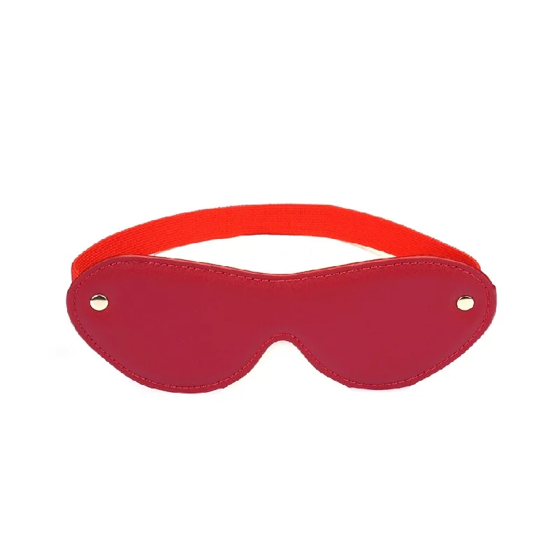 80871 FAUX LEATHER BLINDFOLD RED