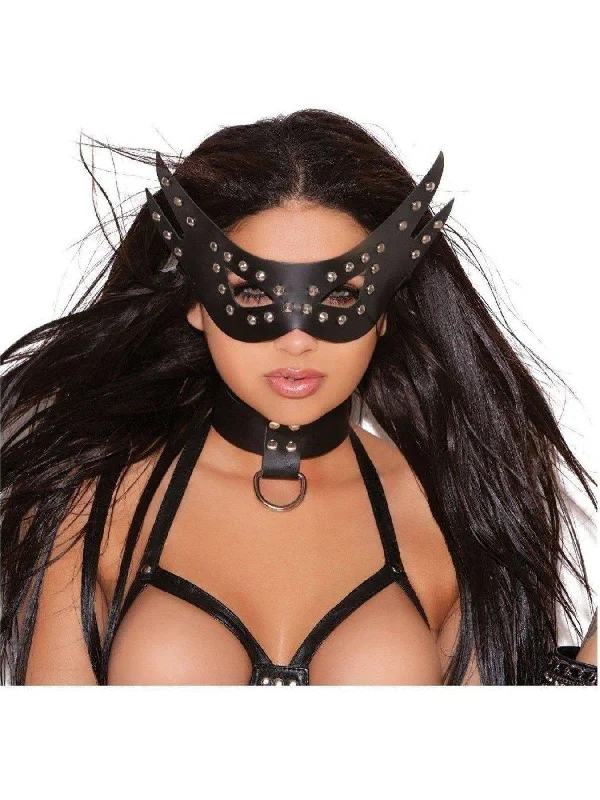 Women's Sheer Lingerie Nightgowns Elegant Moments L9986 Leather Cat Mask with nail heads, Reg.$28 Women's Sheer Lingerie Nightgowns Elegant Moments L9986 Leather Cat Mask with nail heads, Reg.$28