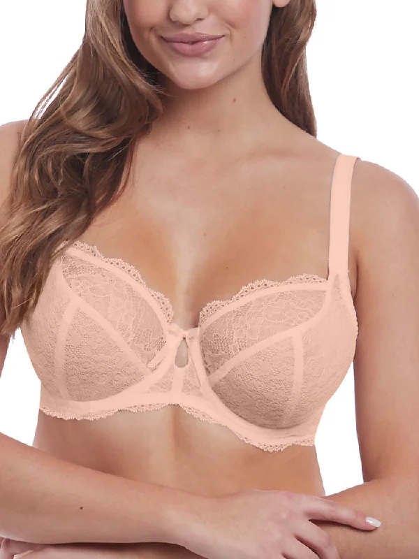 Women's Satin Sleepwear Lingerie Freya Fancies Plunge Bra - Natural Beige