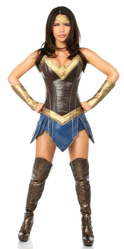 Sexy Deluxe 3 Piece Warrior Woman Halloween Costume