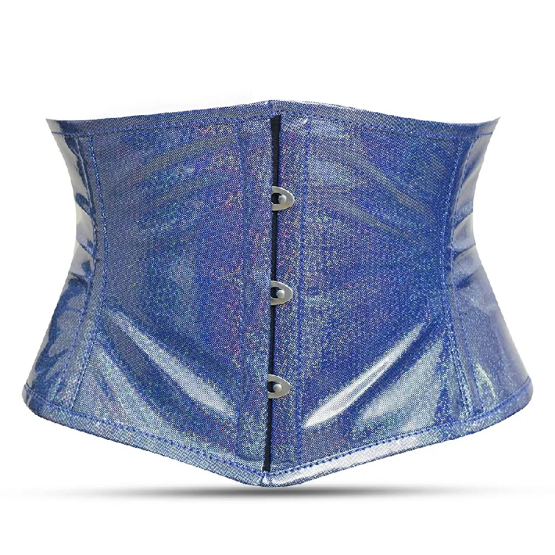 Light Blue Shiny corset -  Waist cincher