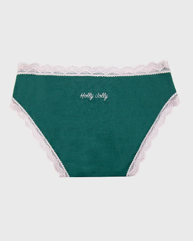 Women's Thermal Lingerie for Cold WeatherStripe & Stare Original Knicker in Holly Jolly