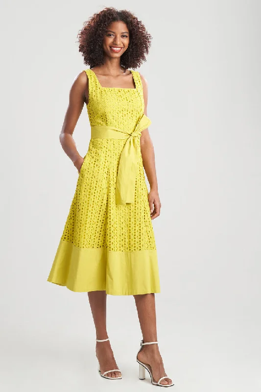 Sexy club dresses for a night of dancingCotton Eyelet Midi Tank Dress
