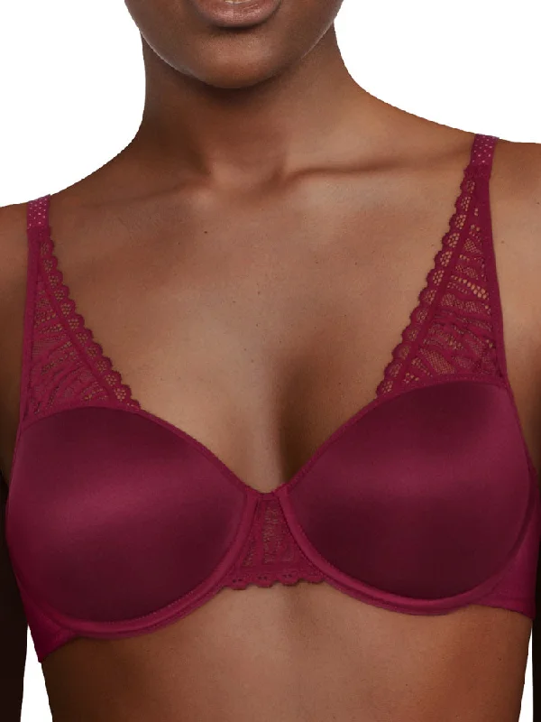 Women's High Waist Lingerie Bodysuits Ironic Padded Plunge Bra - Raspberry