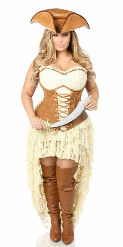 Sexy Deluxe 4 Piece Sexy Pirate Corset Halloween Costume