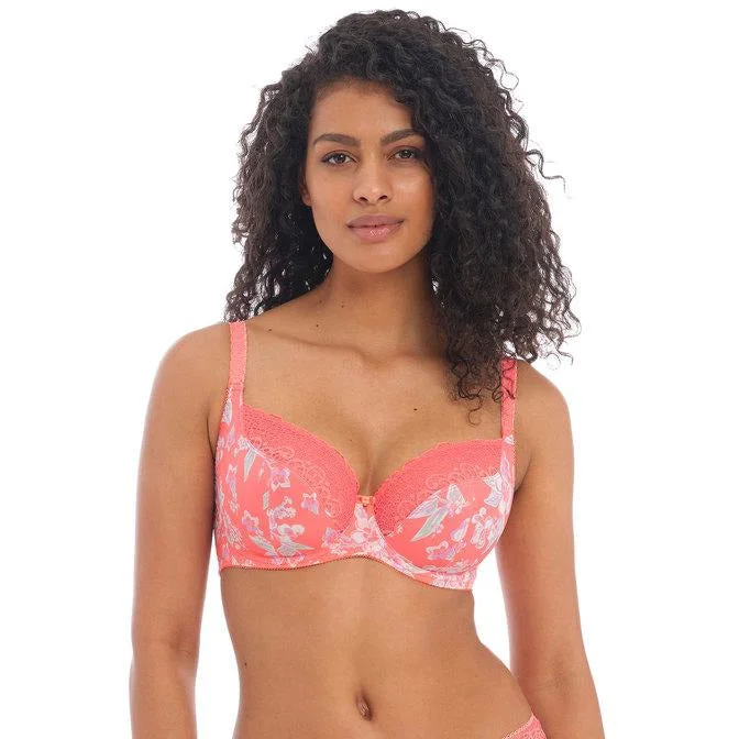 Freya Erin UW Plunge Bra - Hot Coral