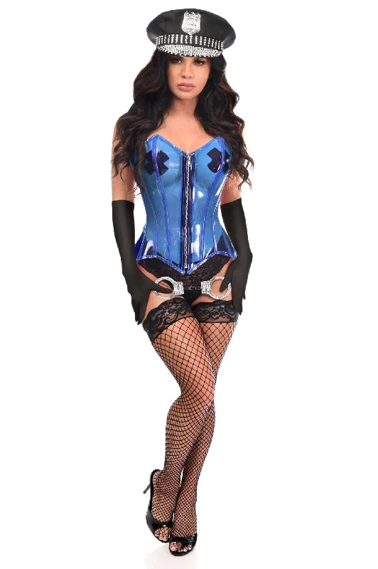 Extravagant 4 PC See-Through Navy Cop Costume