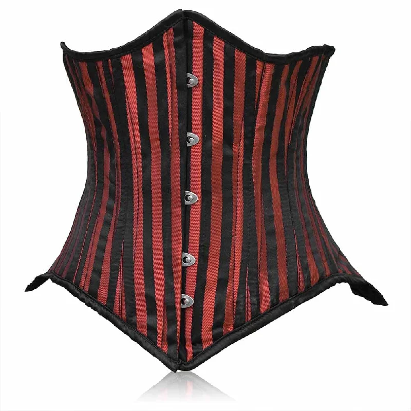 Red black corset - Lacing Under bust Corset