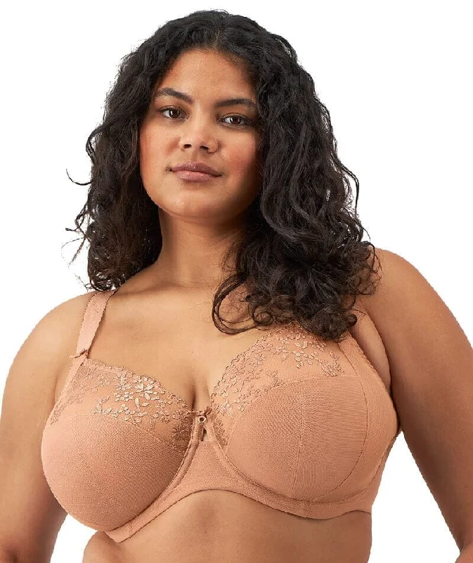 Breathable Bamboo Lingerie for Women Elomi Zarla Underwire Bra - Cafe Au Lait