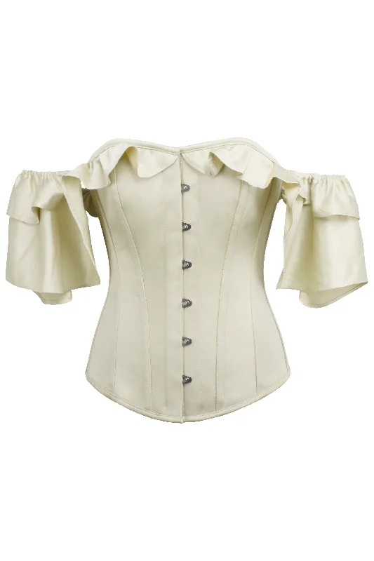 Vintage - style women's bustiers with lace and bowsEarps Custom Made Corset