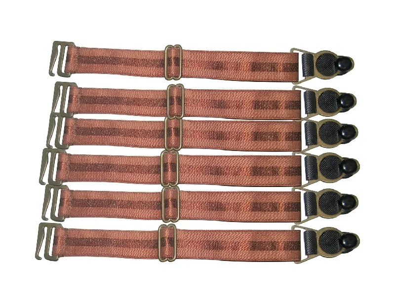 Suspender Clips In Rust Brown