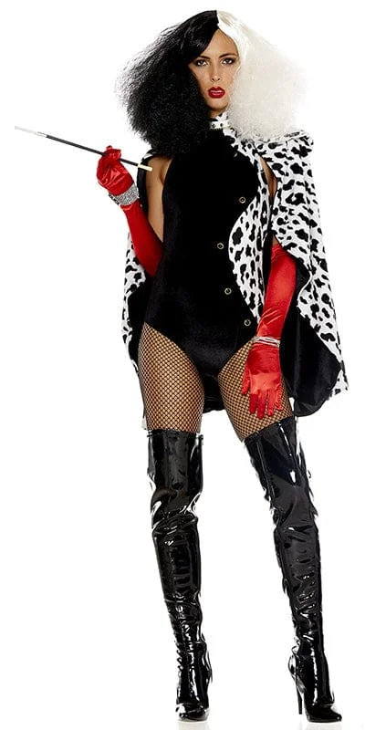 Elven Cosplay Lingerie for WomenSexy Cruella's Revenge Halloween Costume