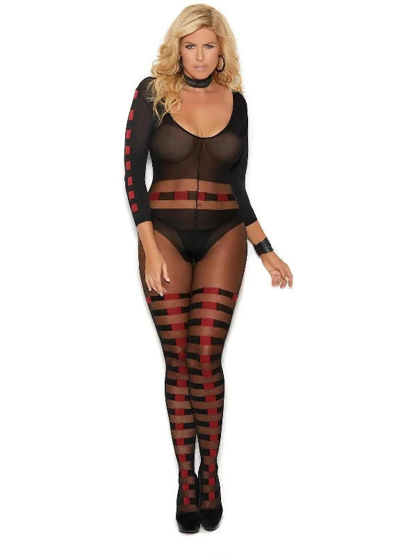 Elegant Moments  EM-82184Q Long Sleeve Bodystocking