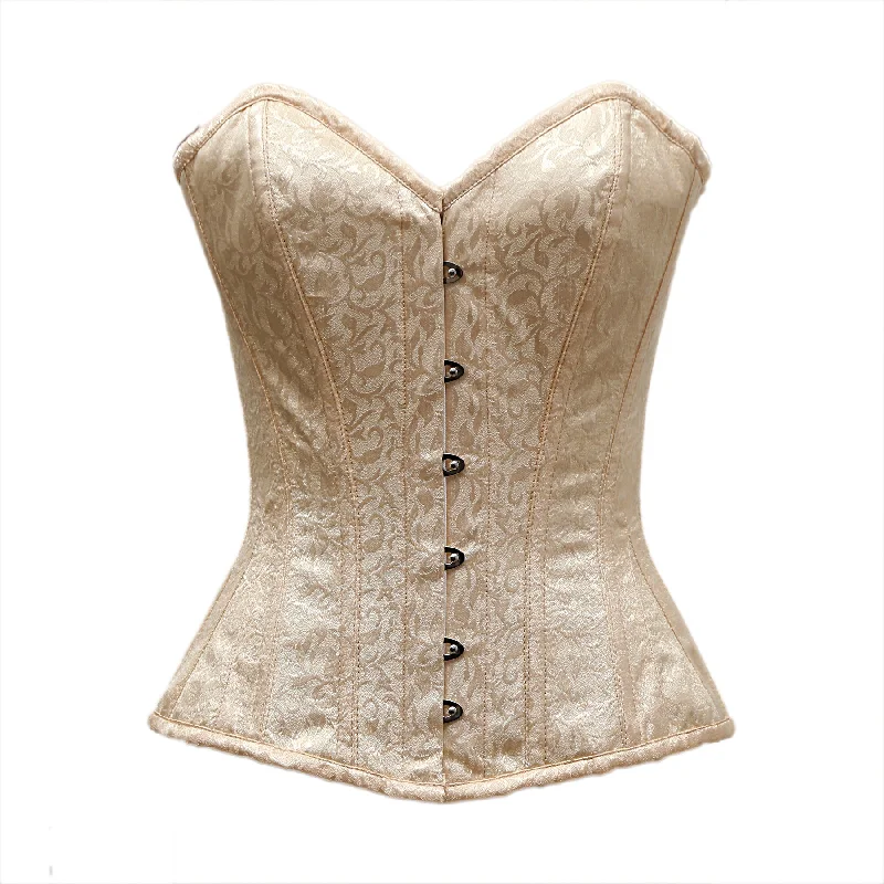 Red corsets for a passionate and attention - grabbing styleSarsi Ivory Satin Brocade Overbust Corset Red corsets for a passionate and attention - grabbing styleSarsi Ivory Satin Brocade Overbust Corset