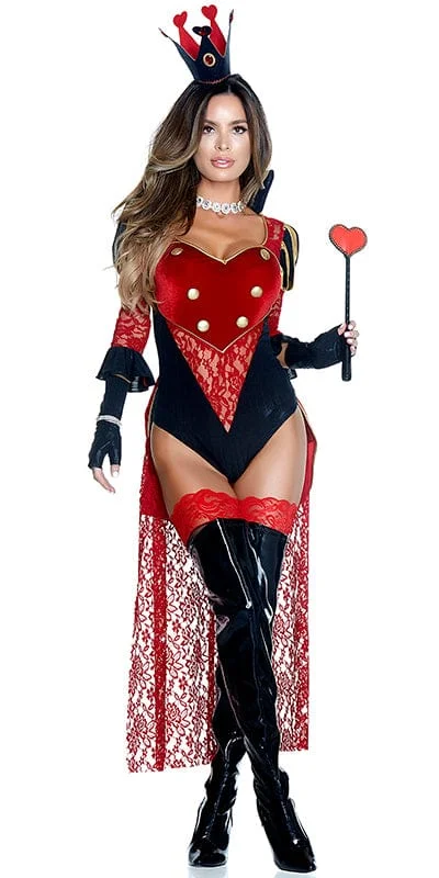 Lace Cosplay Lingerie for WomenSexy Queen of Hearts Halloween Costume
