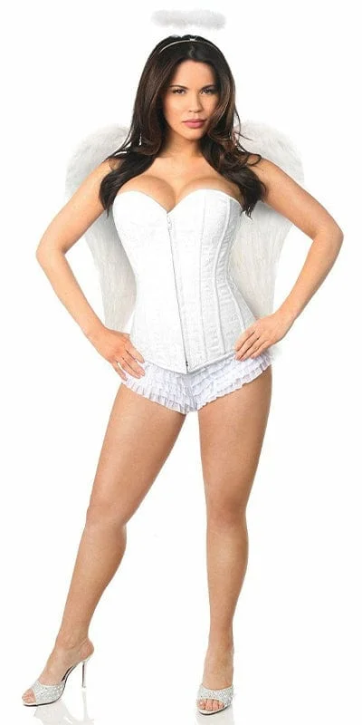 Sexy Deluxe 3 Piece Lace Angel Corset Halloween Costume