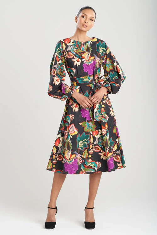 Sexy backless evening dresses with a deep V - cutSayuri Cotton Poplin Boatneck Dress
