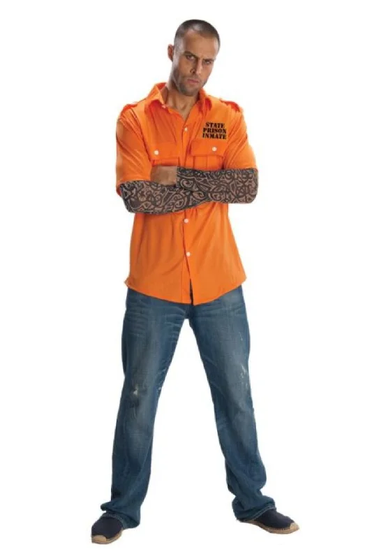 Sexy Female Cosplay UnderwearMen's Orange Prisoner Shirt Costume