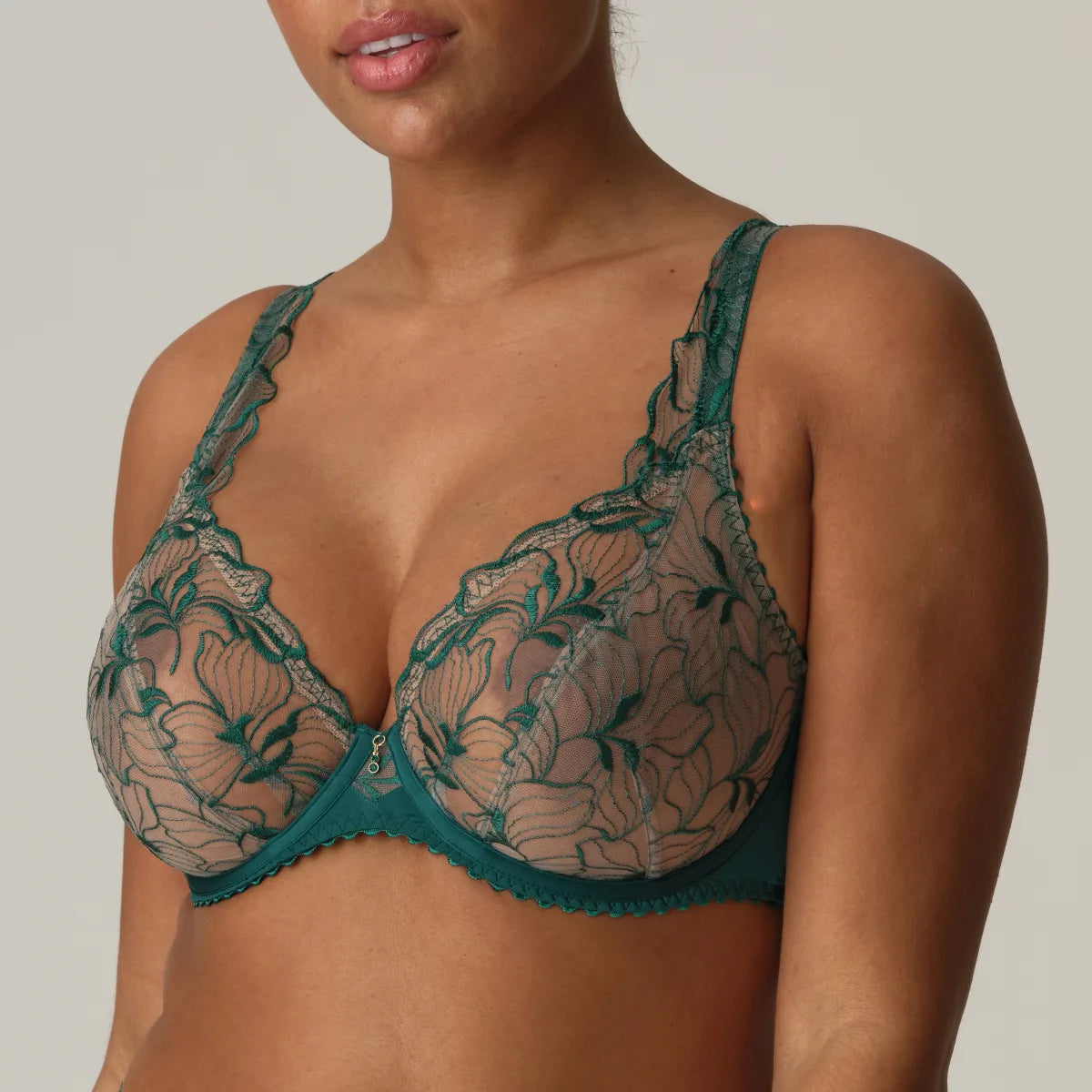 Minimalist Lingerie Styles for WomenPrima Donna Springdale Plunge Bra in Jasper Green