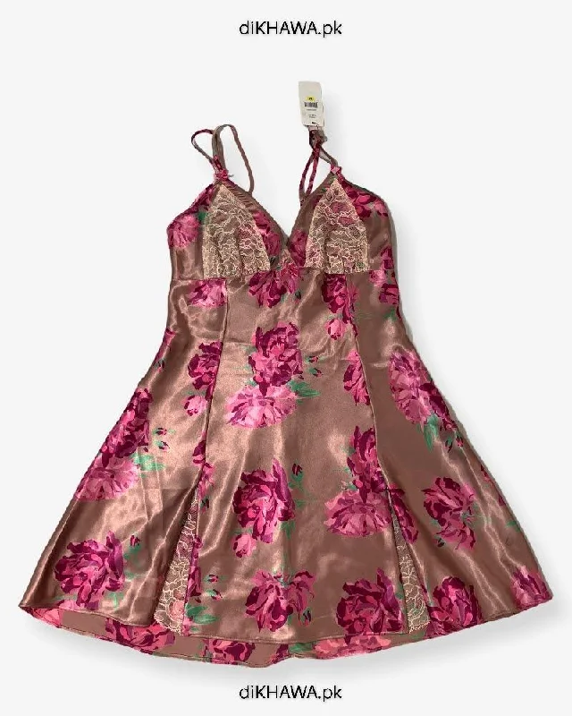 Peplum - hemmed sexy dresses for a retro touchImported Stocklot Branded Nightwear Women Floral Lace Short Mini Nightdress Nighties Peplum - hemmed sexy dresses for a retro touchImported Stocklot Branded Nightwear Women Floral Lace Short Mini Nightdress Nighties