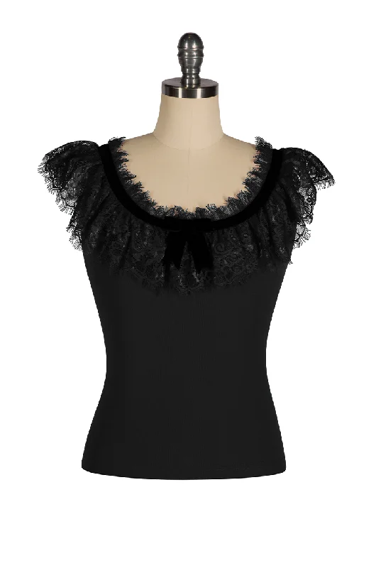 Gothic - inspired bustiers featuring dark colors and studsFifi D'Amour Lace Up Camisole (Black) Gothic - inspired bustiers featuring dark colors and studsFifi D'Amour Lace Up Camisole (Black)