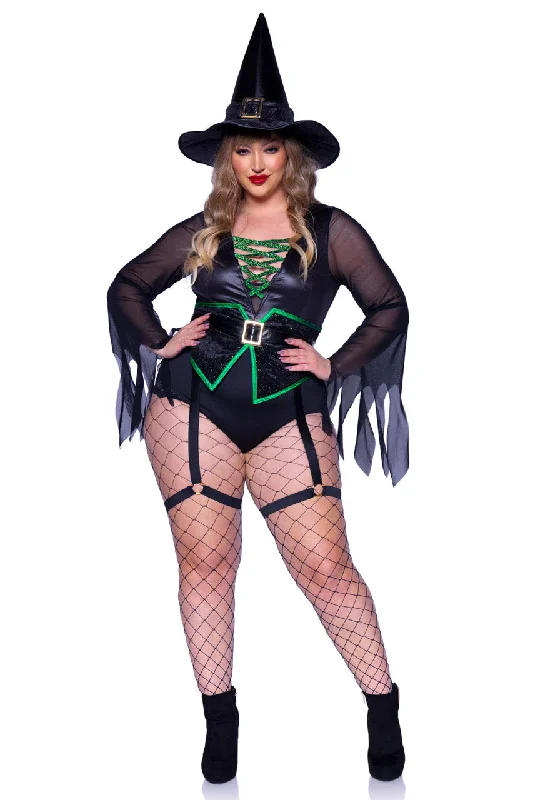Elven Cosplay Lingerie for WomenPlus Size Broomstick Babe Costume