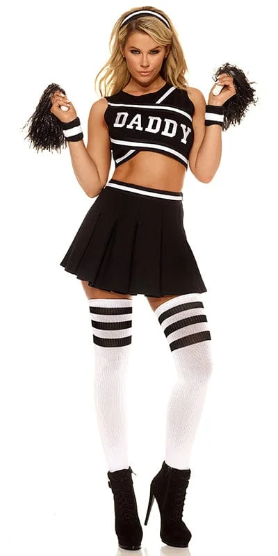Lace Cosplay Lingerie for WomenSexy Watch Me Daddy Cheerleader Halloween Costume