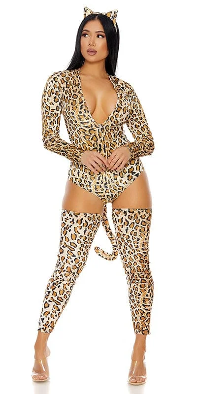 Lace Cosplay Lingerie for WomenSexy Wild Cat Leopard Halloween Costume