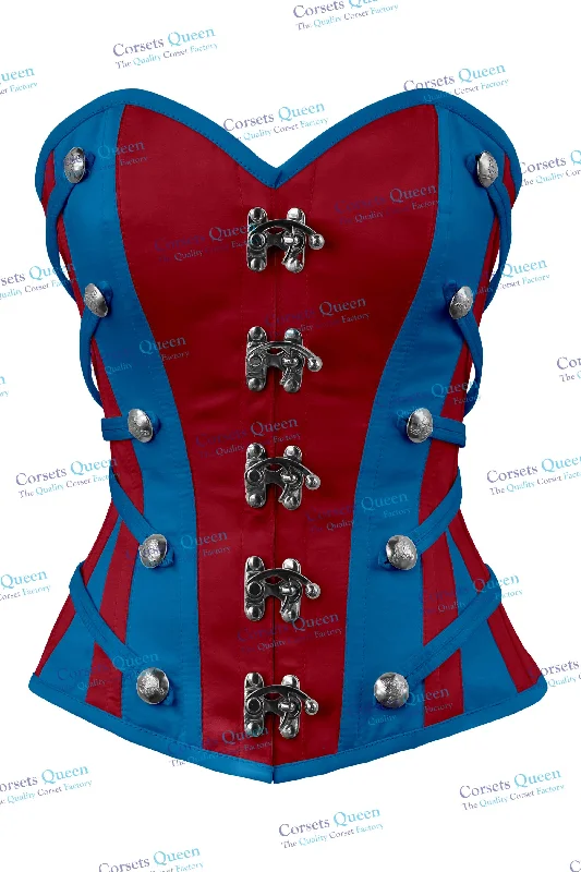 Floral - patterned corsets for a romantic and spring - like feelFiadh Satin Overbust Corset With Buckles Floral - patterned corsets for a romantic and spring - like feelFiadh Satin Overbust Corset With Buckles