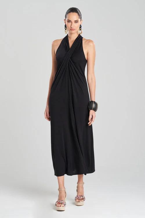 TENCEL™ Jersey Crossover Halter Dress