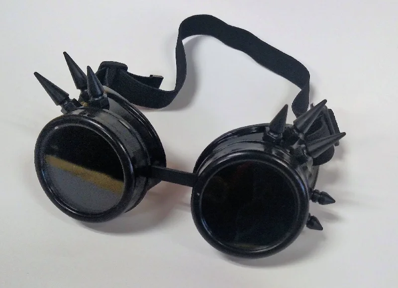 Black Spiked Steampunk Goth Goggles