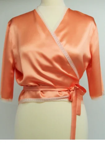 Women's Lingerie for Boudoir SessionsSALE Pure Silk Cross Over Vintage Style Bedjacket (In stock, 3-day dispatch)