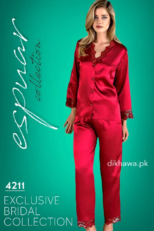 Sexy beach dresses for a sunny vacationEspuar - Exclusive Bridal Wedding Honeymoon 2Pc Nightdress & Pajama Set Maroon 4211 - Turkish Brand Sexy beach dresses for a sunny vacationEspuar - Exclusive Bridal Wedding Honeymoon 2Pc Nightdress & Pajama Set Maroon 4211 - Turkish Brand