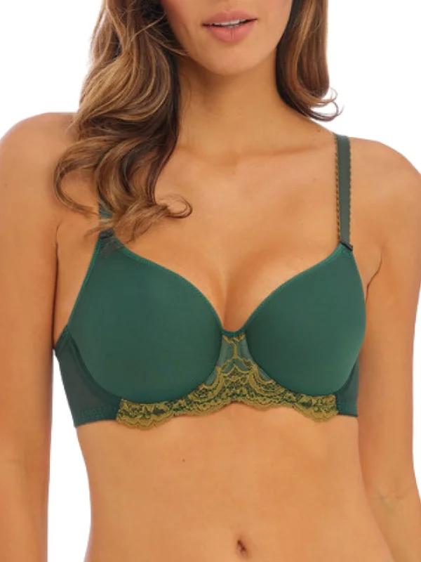 Women's High Waist Lingerie Bodysuits Florilege Moulded Spacer Bra - Peridot