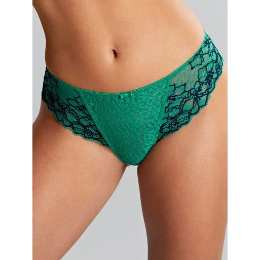 Women's Bridal Lingerie CollectionPanache Envy Brazilian - Emerald Leopard