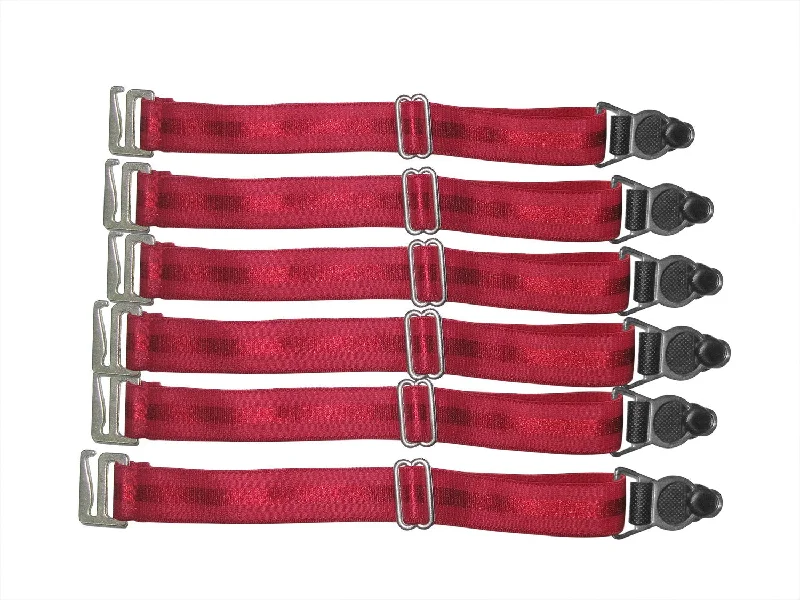 Suspender Clips In Maroon