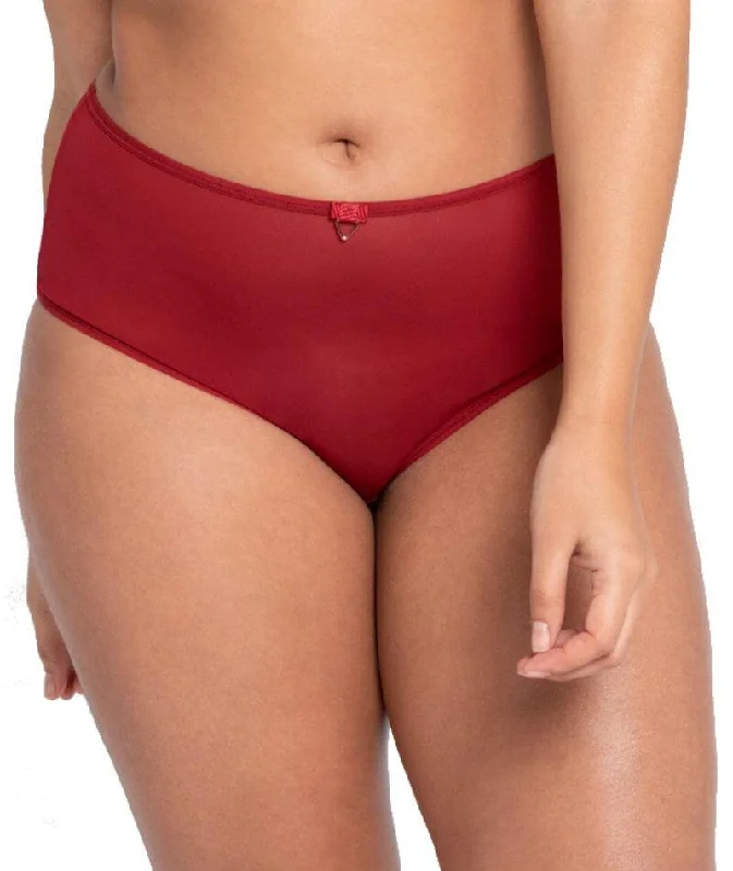 Elegant French Lace Lingerie for Women Curvy Kate Victory Short - Claret