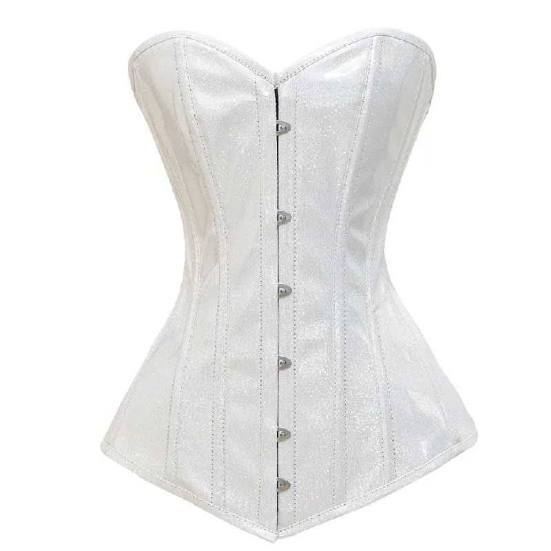 Moisture - wicking corsets for active lifestylesShiny White Over Bust Corset - Laced Corset Moisture - wicking corsets for active lifestylesShiny White Over Bust Corset - Laced Corset