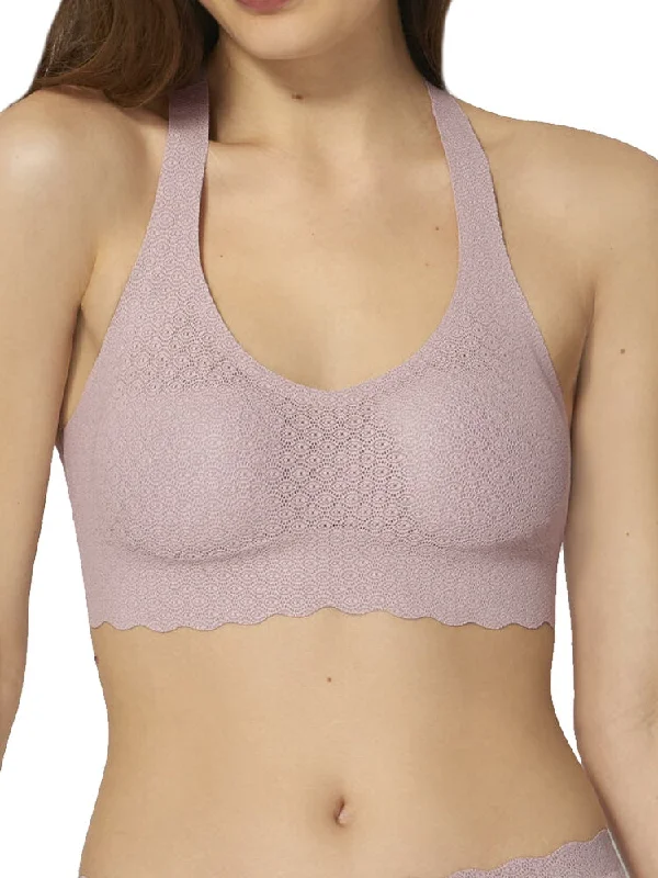Women's Corset Style Lingerie ZERO Feel Lace Racerback Top - Lilac Orchidee