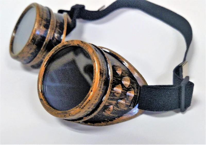 Brass Steampunk Goth Goggles