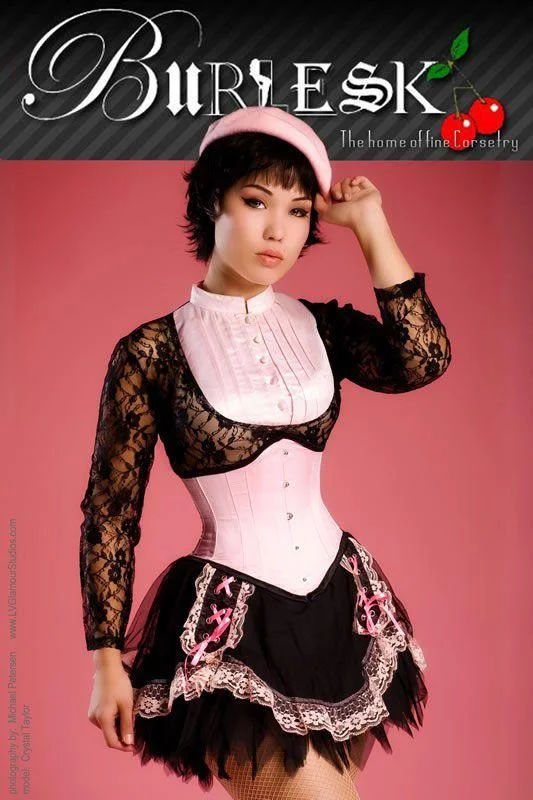 Supportive bustiers for large - busted womenSexy Waspie Waist Cincher Corset In Satin