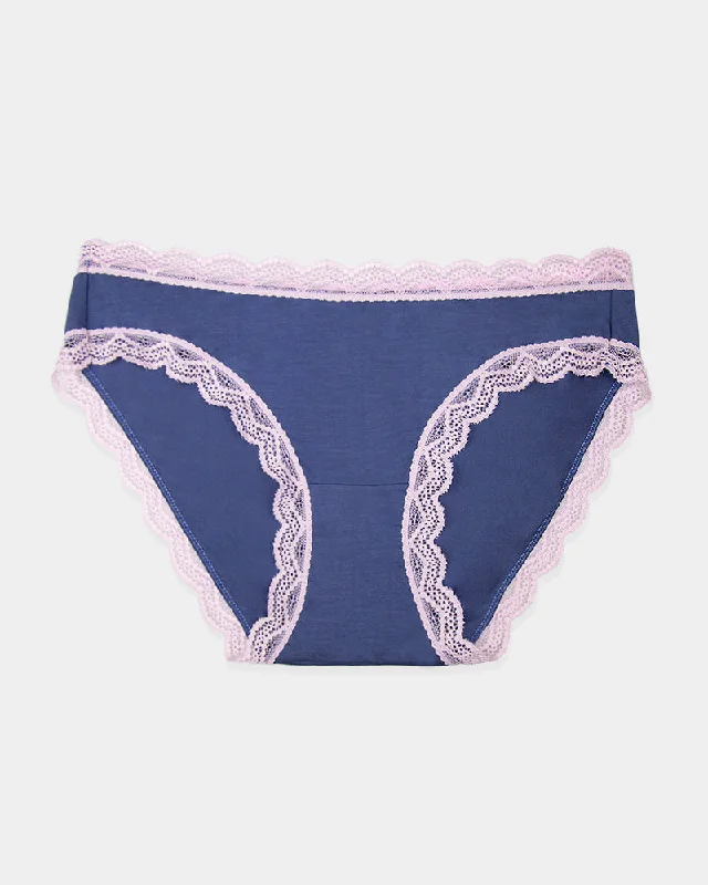 Women's Everyday Wear LingerieStripe & Stare Original Knicker in Indigo with Pirouette Lace