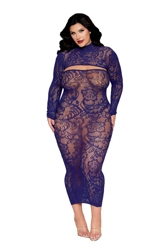 Red sexy dresses for a passionate and attention - grabbing stylePlus Size Midnight Bodystocking Dress
