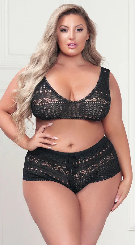 Luxury Lingerie for Special Occasions Plus Size Love Letter Bralette Set