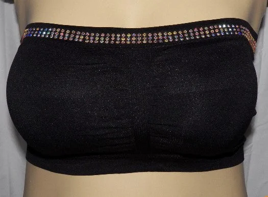 Women's Silk Lingerie Sets Plus Size One Size Crystal Bandeau