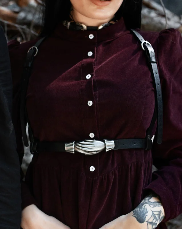 Waist - training corsets for long - term figure shapingThe 'Dearly Departed' Victorian Hand Harness